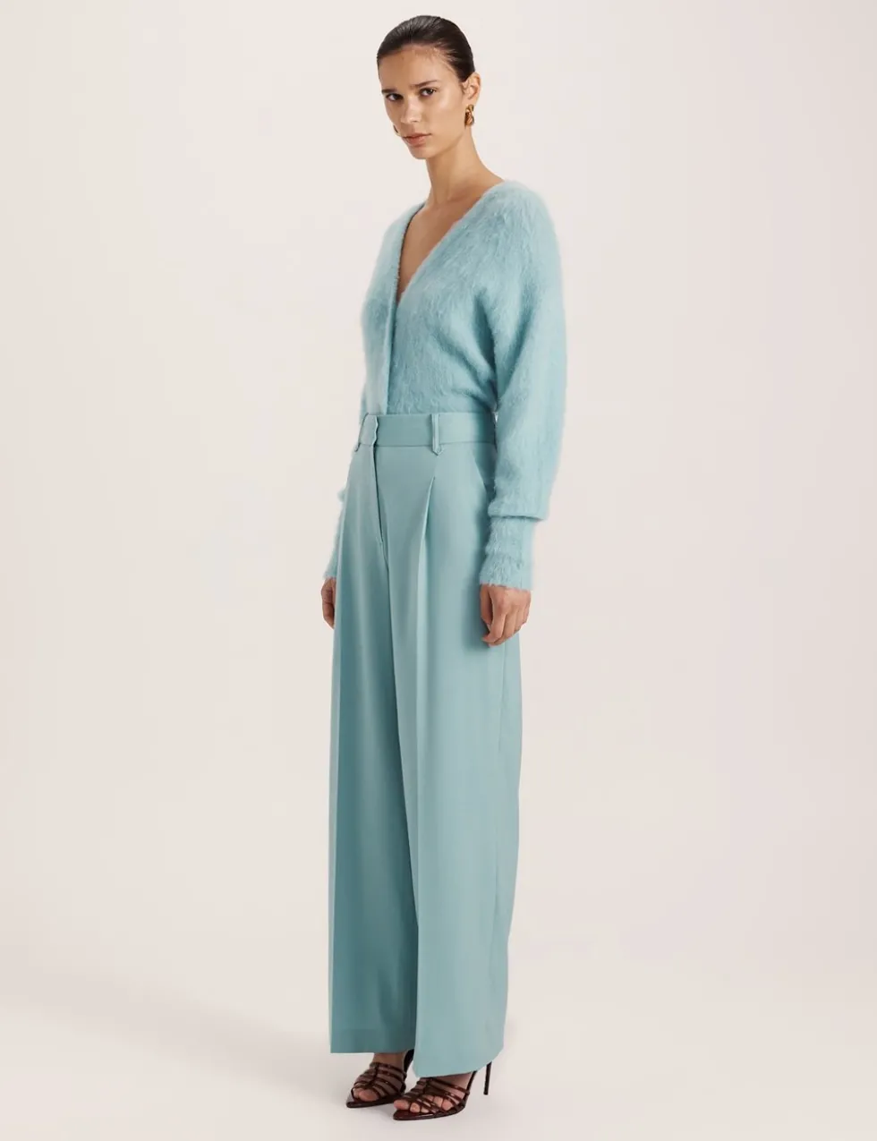 Pure Wool Wide Leg Trousers