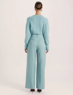 Pure Wool Wide Leg Trousers