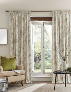 Pussy Willow Pure Cotton Pencil Pleat Curtains
