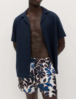 Quick Dry Floral Print Swim Shorts