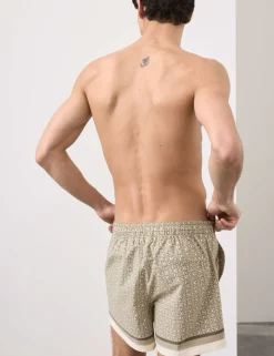 Quick Dry Geometric Print Swim Shorts