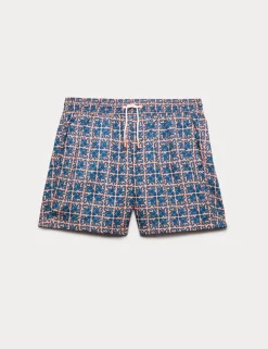 Quick Dry Geometric Print Swim Shorts