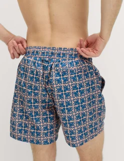 Quick Dry Geometric Print Swim Shorts