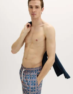 Quick Dry Geometric Print Swim Shorts