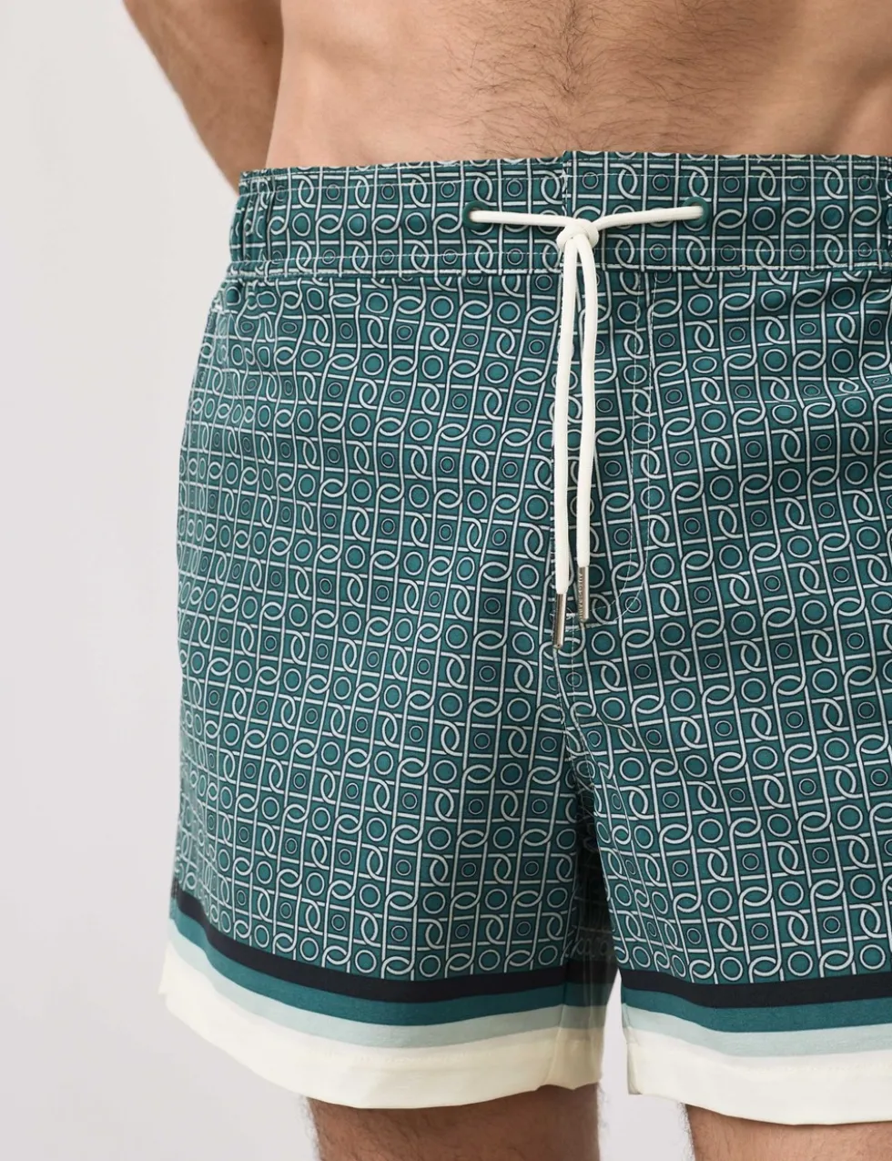 Quick Dry Geometric Print Swim Shorts