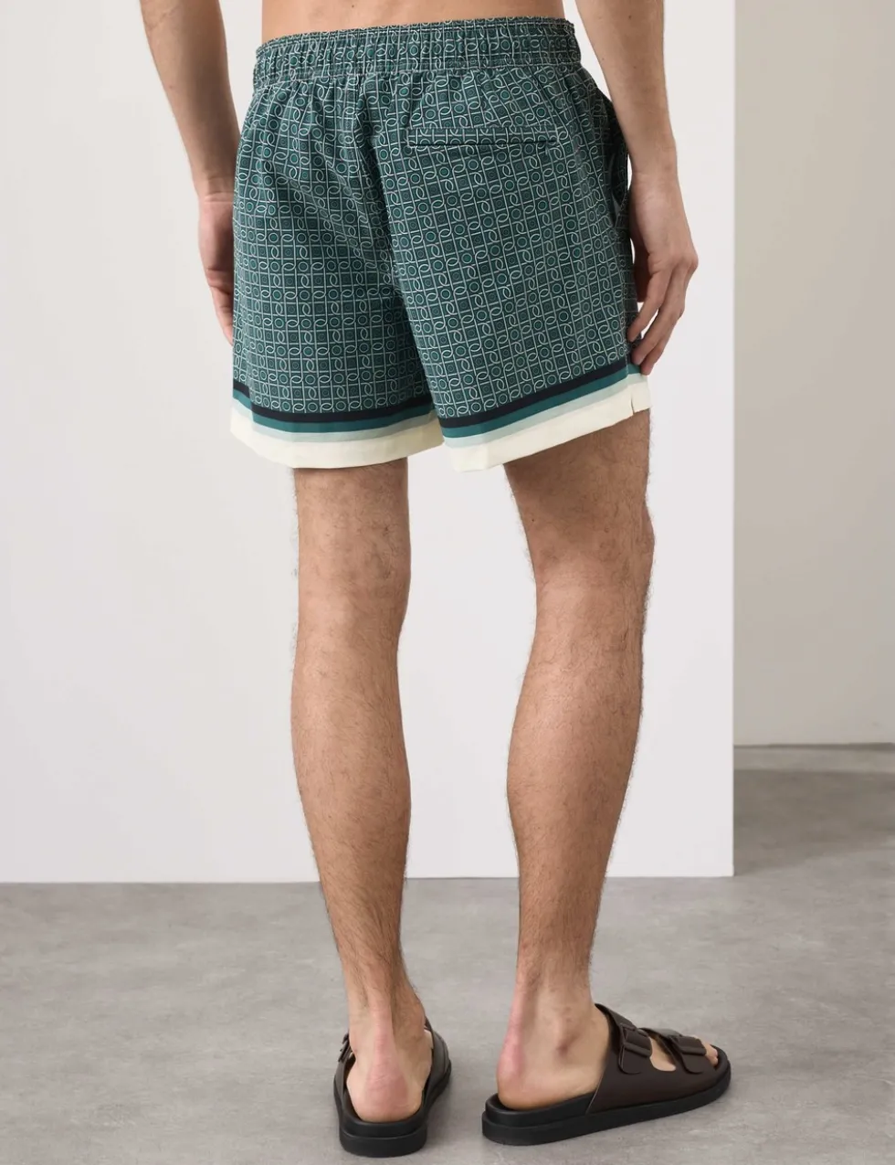 Quick Dry Geometric Print Swim Shorts