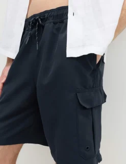 Quick Dry Longer Length Cargo Swim Shorts