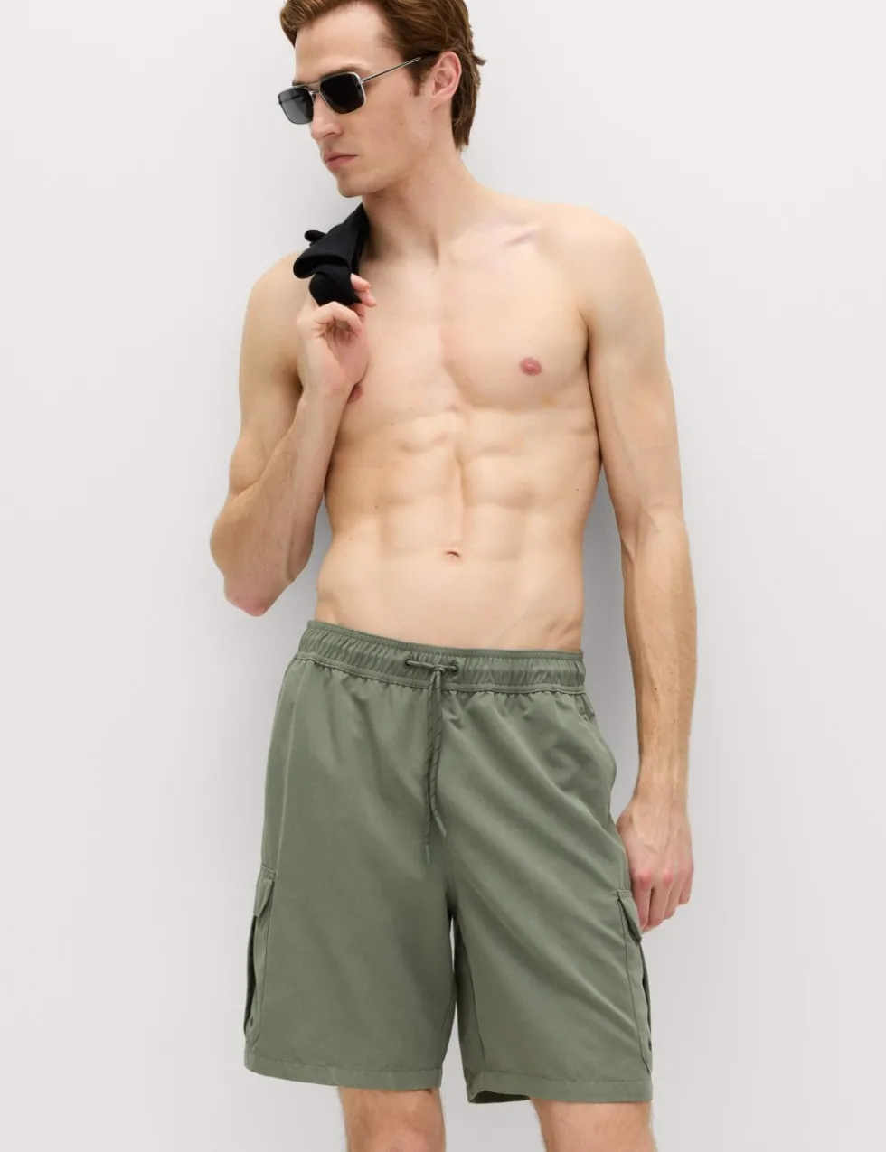 Quick Dry Longer Length Cargo Swim Shorts