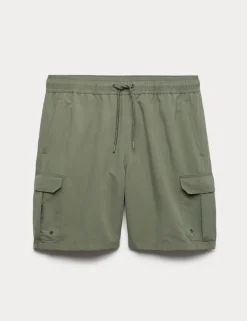 Quick Dry Longer Length Cargo Swim Shorts