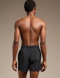 Quick Dry Pocketed Logo Graphic Swim Shorts