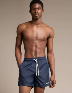 Quick Dry Pocketed Logo Swim Shorts
