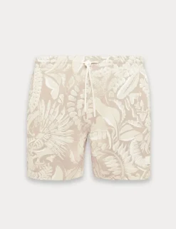 Quick Dry Pocketed Printed Swim Shorts