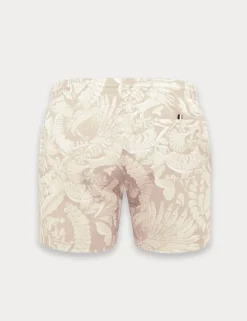 Quick Dry Pocketed Printed Swim Shorts
