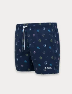 Quick Dry Pocketed Striped Swim Shorts