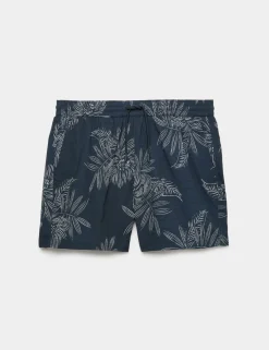 Quick Dry Printed Textured Swim Shorts