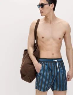 Quick Dry Striped Swim Shorts