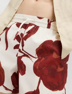Quick Dry Textured Floral Swim Shorts