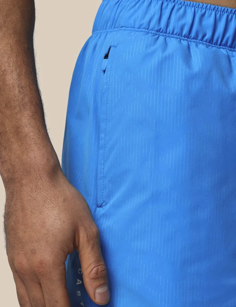 Quick Dry Zip Pocket Printed Swim Shorts