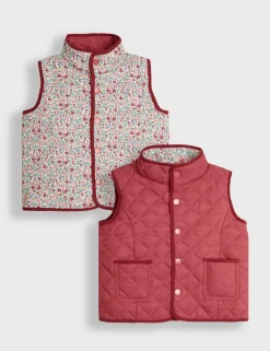 Quilted Reversible Floral Gilet (12 Mths-6 Yrs)