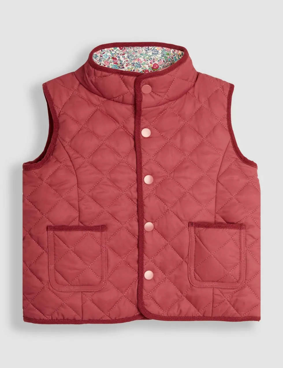 Quilted Reversible Floral Gilet (12 Mths-6 Yrs)