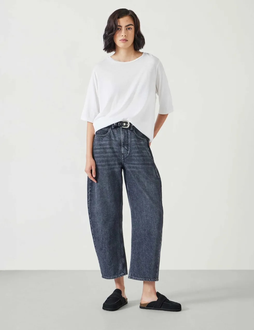 Reece Cotton Rich Crew Neck Drapey T-Shirt