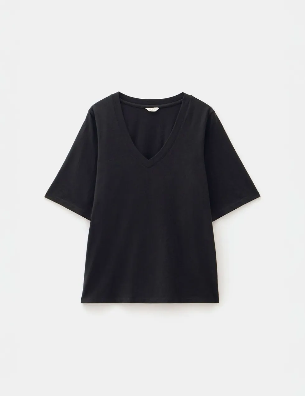 Reece Cotton Rich V-Neck Drapey T-Shirt