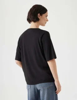 Reece Cotton Rich V-Neck Drapey T-Shirt