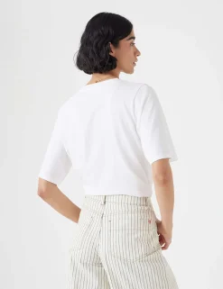 Reece Cotton Rich V-Neck Drapey T-Shirt