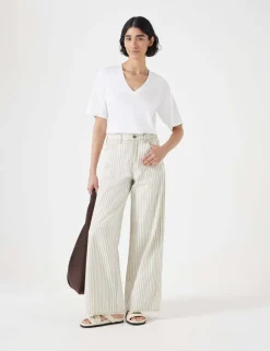 Reece Cotton Rich V-Neck Drapey T-Shirt