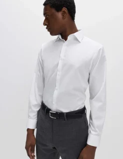 Regular Fit 2 Inch Shorter Cotton Blend Shirt