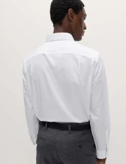 Regular Fit 2 Inch Shorter Cotton Blend Shirt