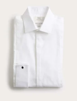 Regular Fit 2 Inch Shorter Pure Cotton Textured Luxury Shirt