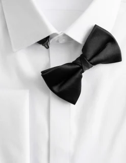 Regular Fit 2 Inch Shorter Luxury Cotton Shirt with Bow Tie