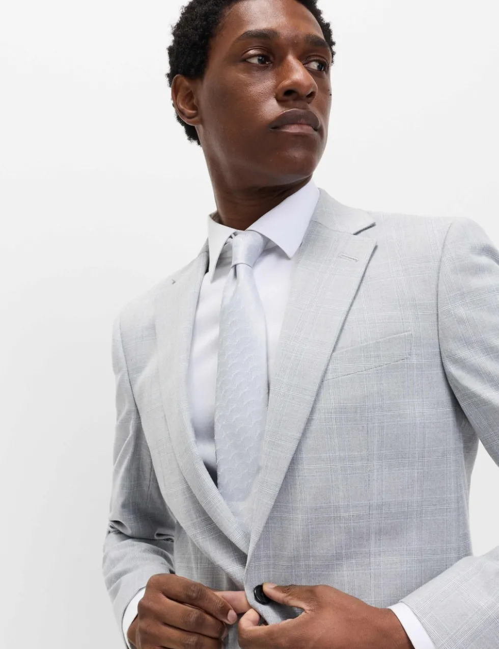 Regular Fit Check Stretch Suit Jacket