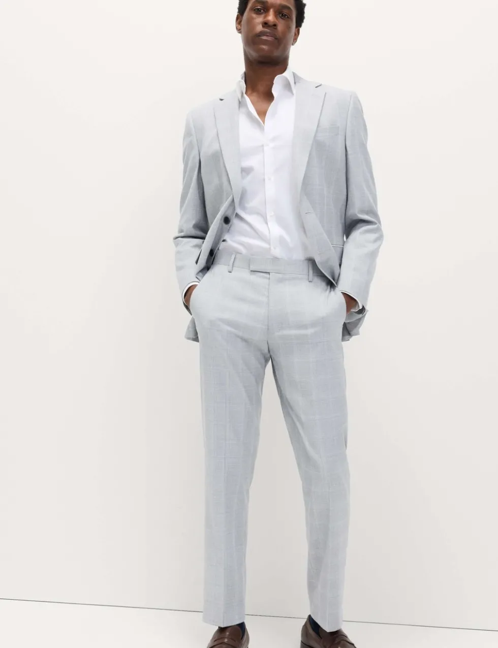 Regular Fit Check Stretch Suit Jacket