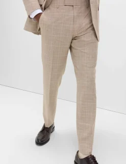 Regular Fit Check Suit Trousers