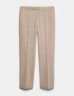Regular Fit Check Suit Trousers