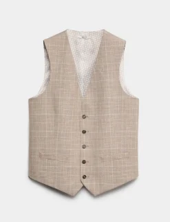 Regular Fit Check Waistcoat