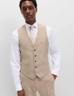 Regular Fit Check Waistcoat