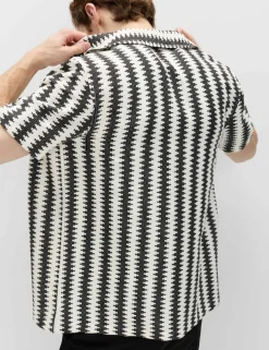 Regular Fit Cotton Blend Short Sleeve Shirt