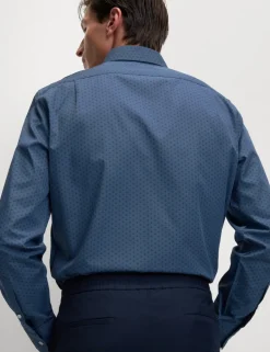 Regular Fit Cotton Blend Printed Shirt
