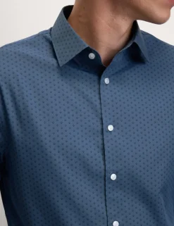Regular Fit Cotton Blend Printed Shirt