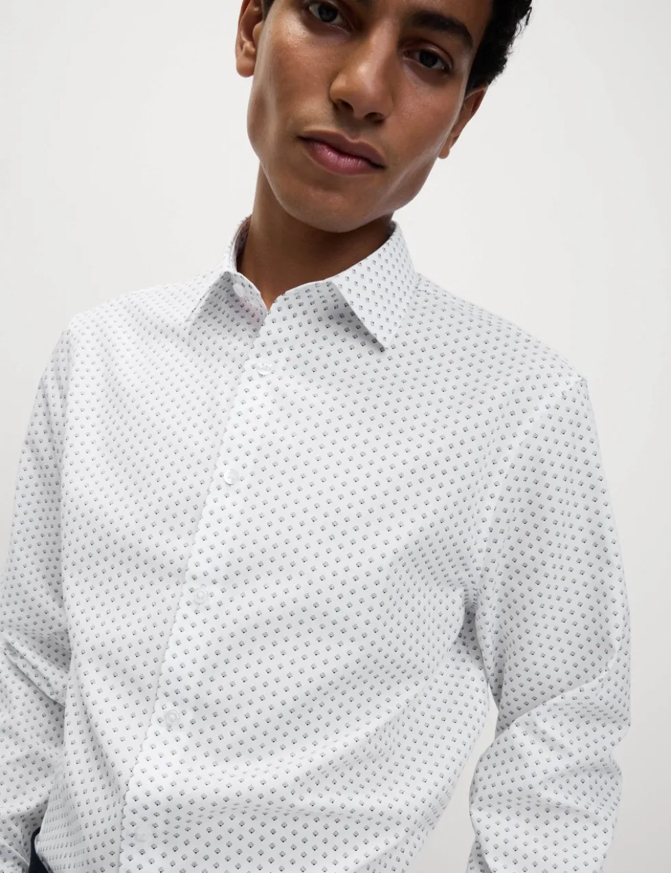 Regular Fit Cotton Blend Printed Shirt