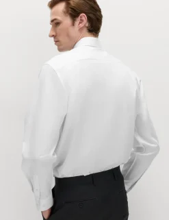 Regular Fit Cotton Blend Shirt & Tie Set