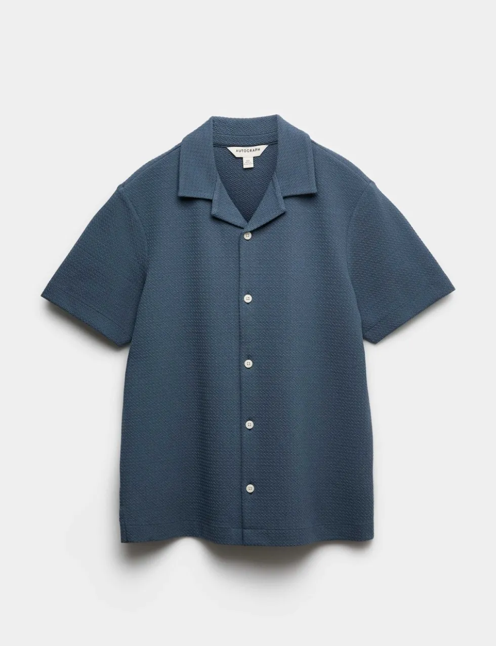 Regular Fit Cotton Blend Textured Shirt