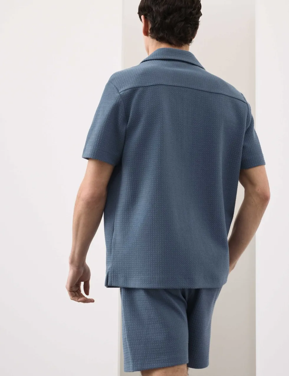 Regular Fit Cotton Blend Textured Shirt