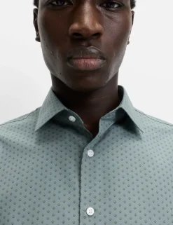 Regular Fit Cotton Blend Printed Shirt