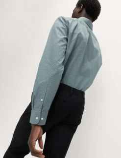 Regular Fit Cotton Blend Printed Shirt
