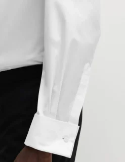 Regular Fit Cotton Blend Dress Shirt
