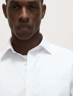Regular Fit Cotton Blend Short Sleeve Shirt